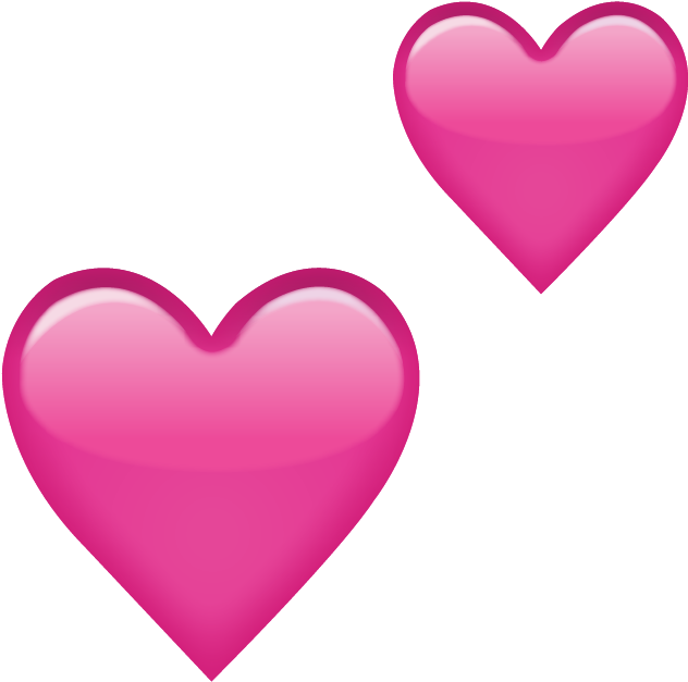 Download Two Pink Hearts Emoji Icon Emoji Island - Pink Heart Emoji Transparent (600x600), Png Download