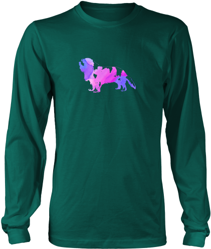 Cavalier King Charles Spaniel Watercolor Long Sleeve - Limited Edition - I Am Pro Gun - District Long Sleeve (500x500), Png Download