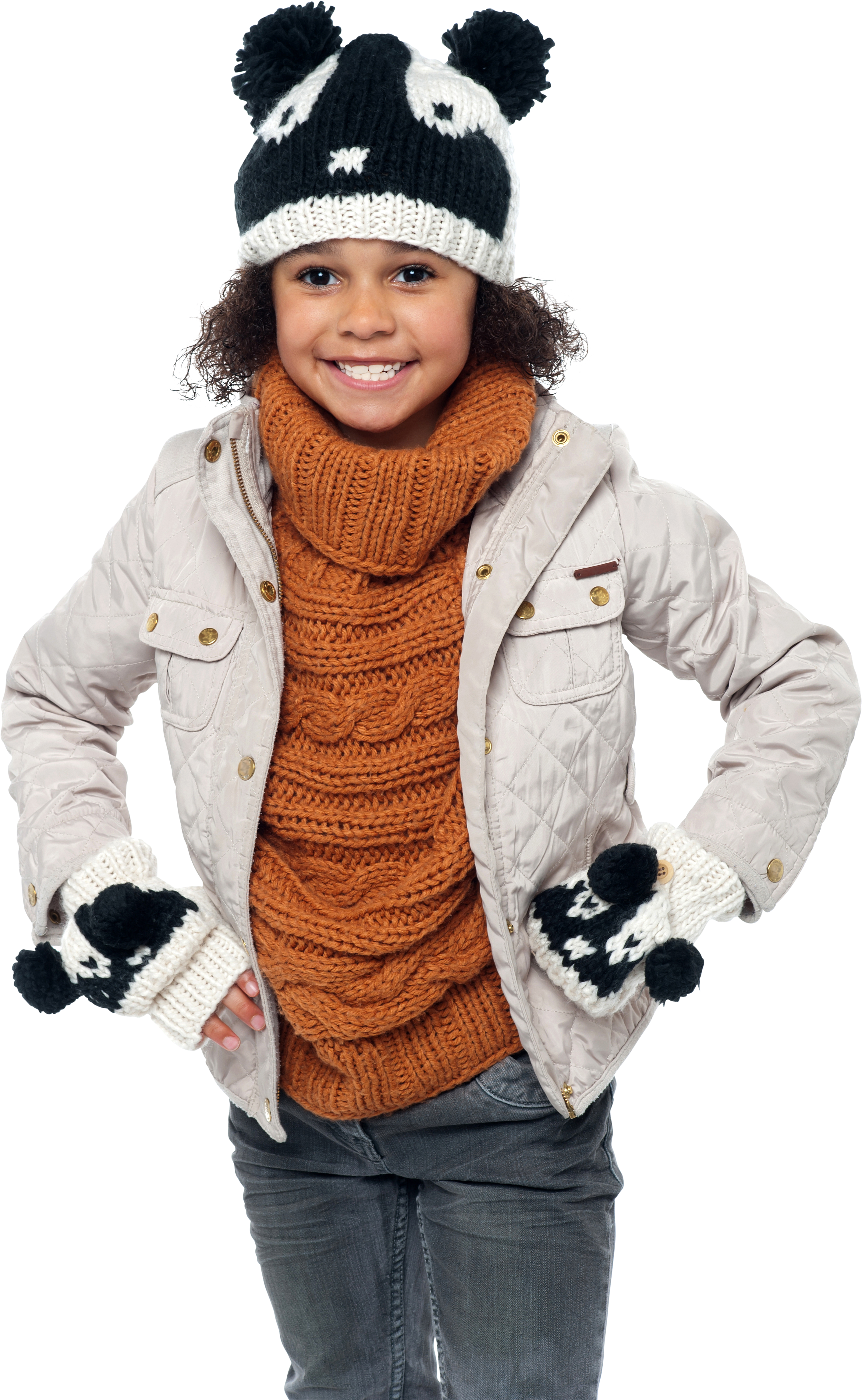 Child Girl Png Stock Images - Girl Winter Clothes (3200x4809), Png Download