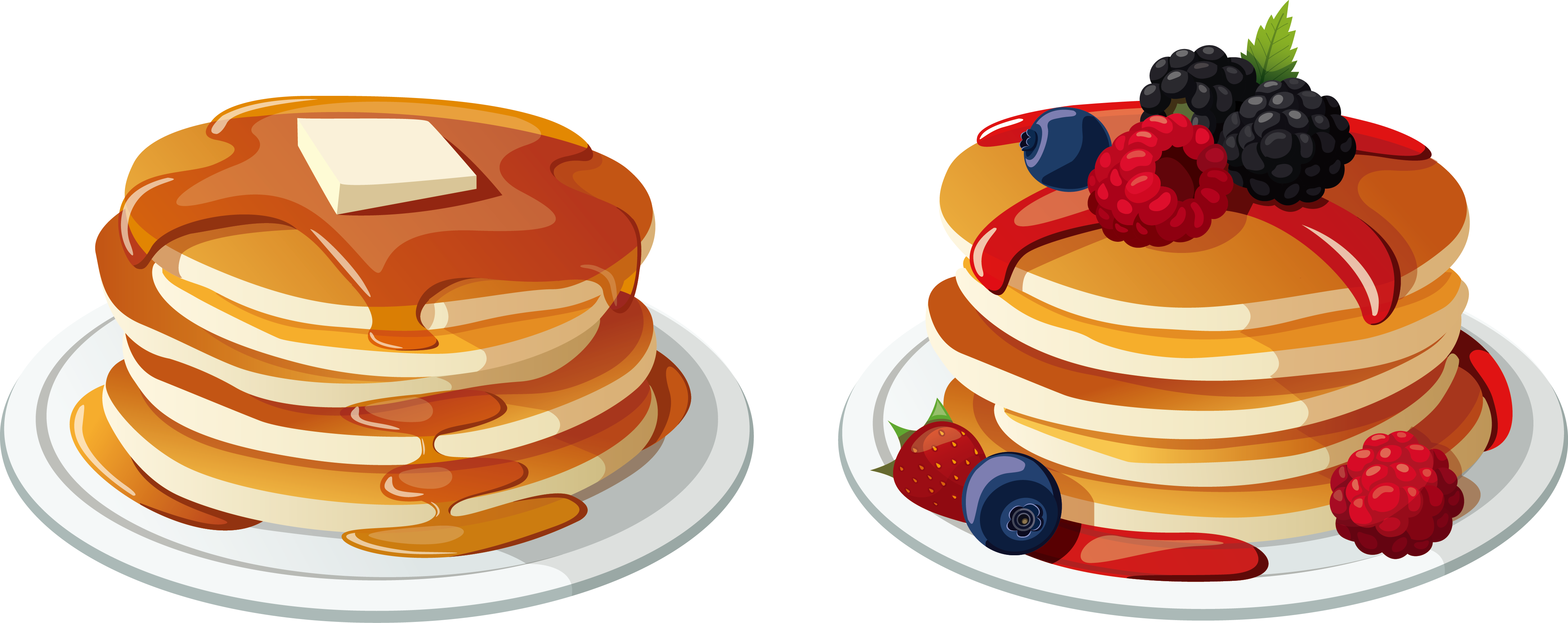 Clipart Food Bacon - Pancake Png (4354x1729), Png Download