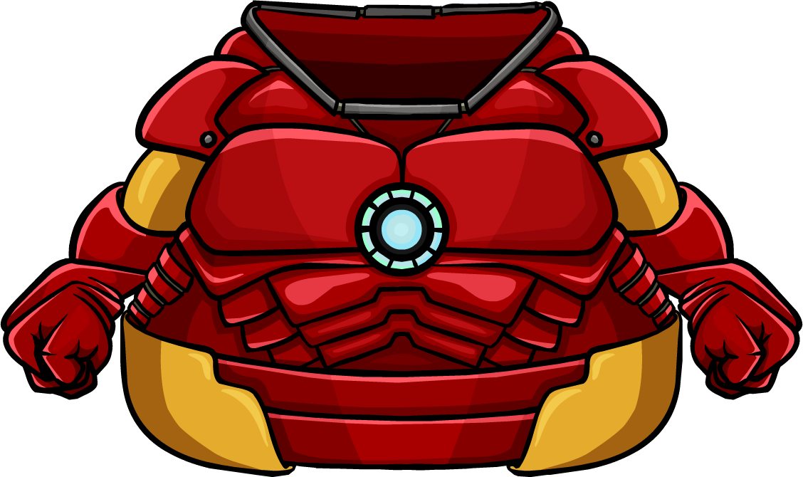 Iron Man Bodysuit - Club Penguin Iron Man Armor (1128x670), Png Download