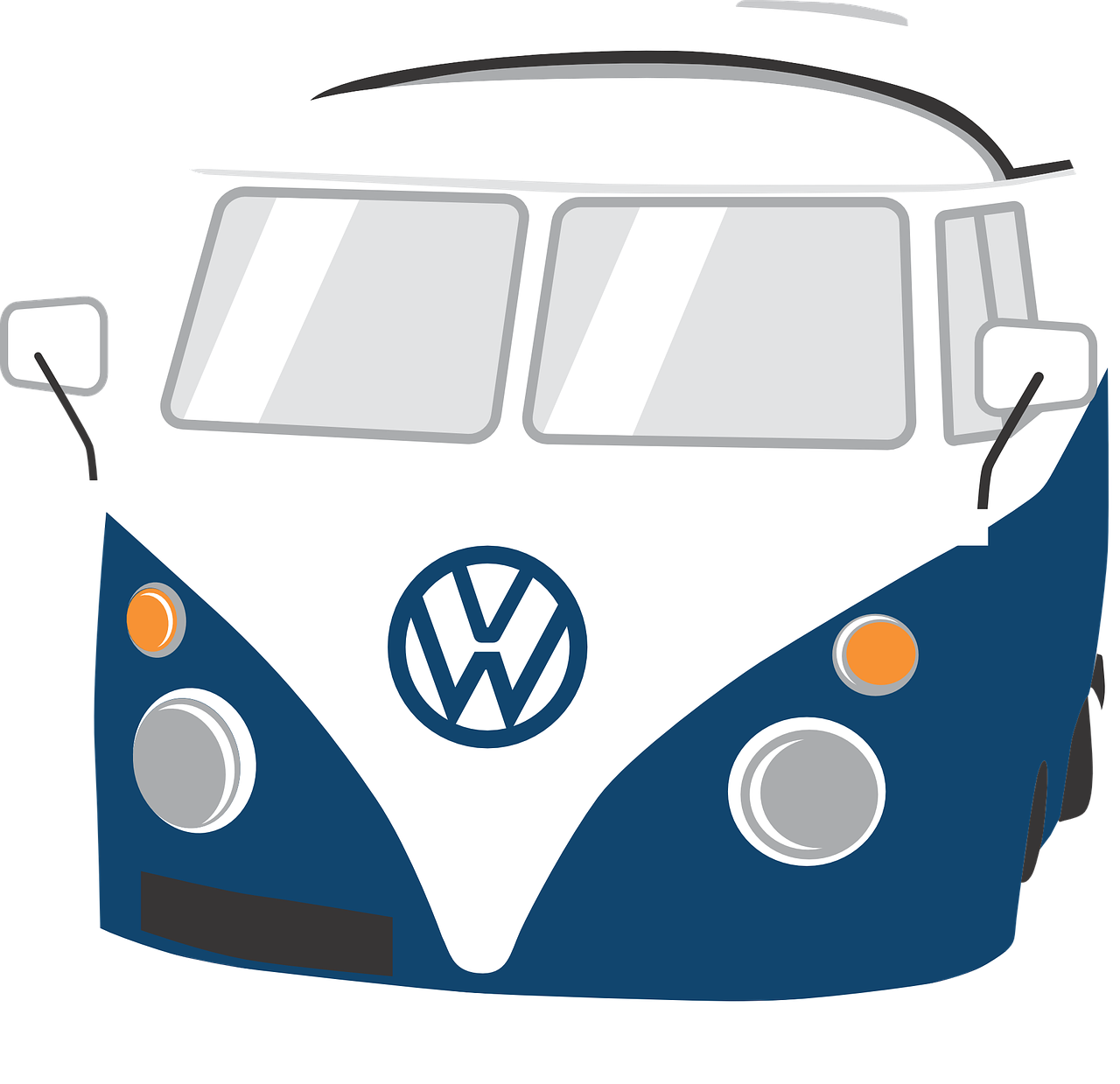 Jpg Royalty Free Download Camper Clipart Watercolor - 83 Volkswagen Van Camper (1280x1239), Png Download