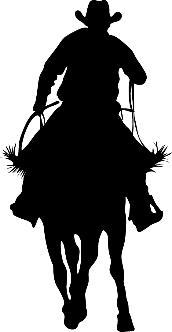 Cowboy Silhouette Png Png Freeuse - Cowboy Silhouette Transparent (563x1084), Png Download