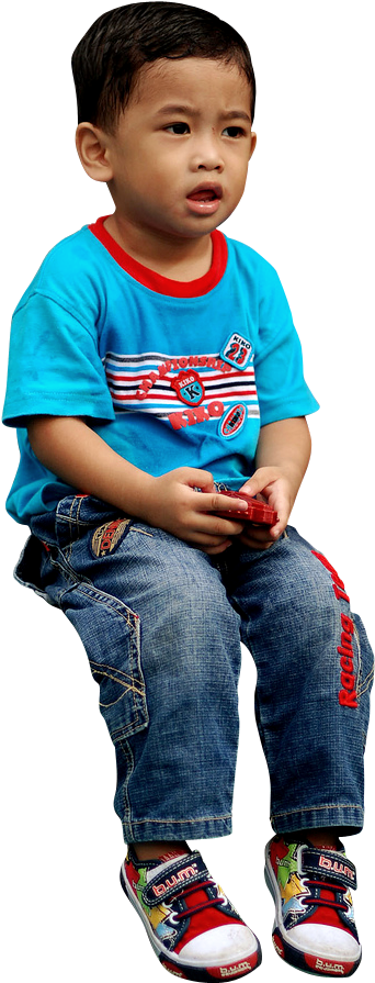 Ns 0145 - Kid Sitting Png (415x931), Png Download