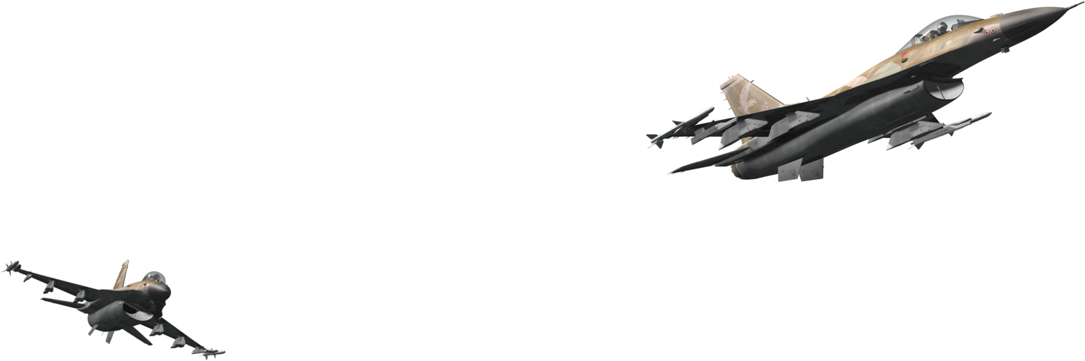 Jet Fighter Png - F 16 Israel Png (1600x734), Png Download