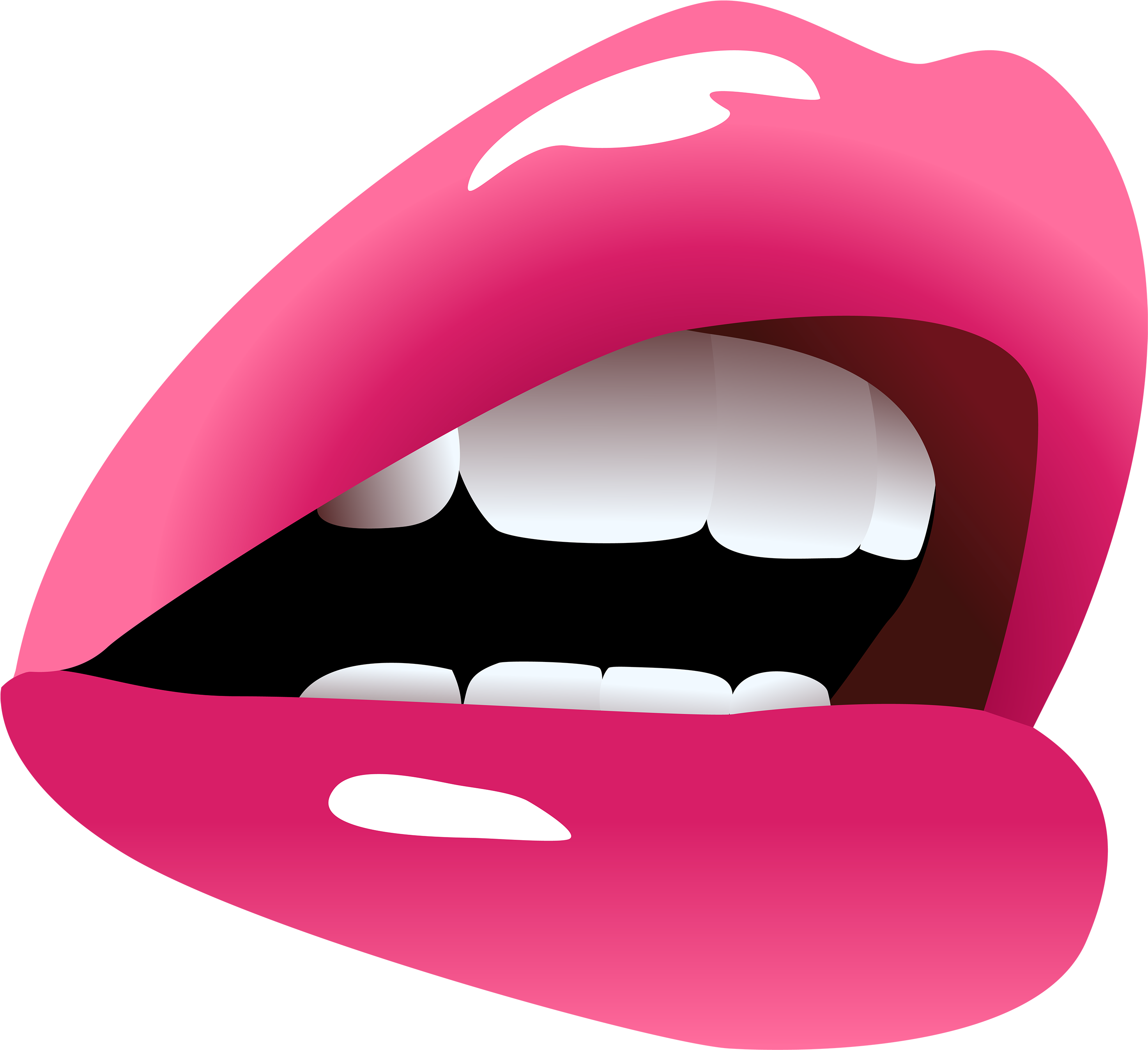 Mouth Pink Png Clipart Image In Category Lips Png / - Mouth Side View Png (500x457), Png Download