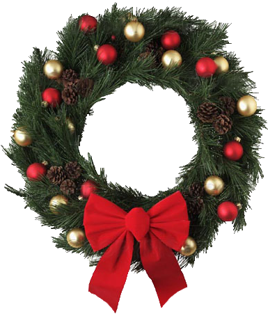 Free Icons Png - Real Christmas Wreath Png (414x478), Png Download