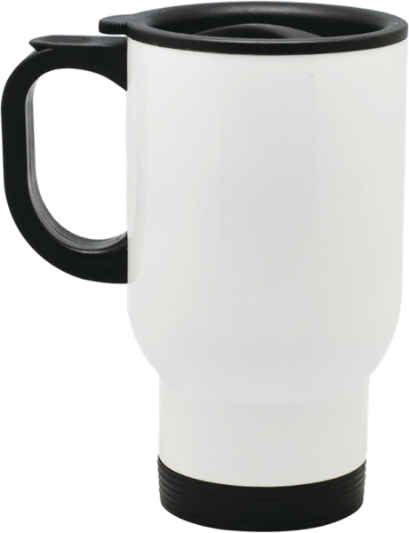 Travel Mug Png - White Sublimation Travel Mug (460x600), Png Download