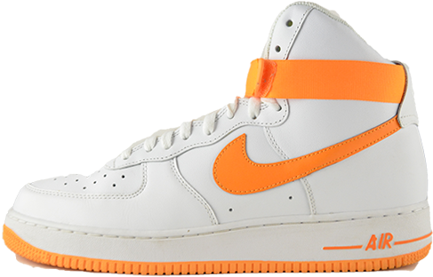 Nike Air Force One High "orange" - Air Force 1 High Orange (600x401), Png Download