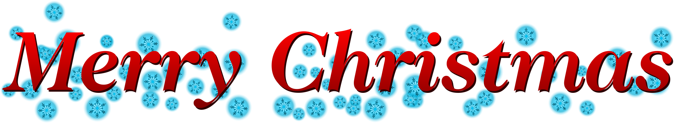 Clipart - Small Merry Christmas Sign (2400x553), Png Download