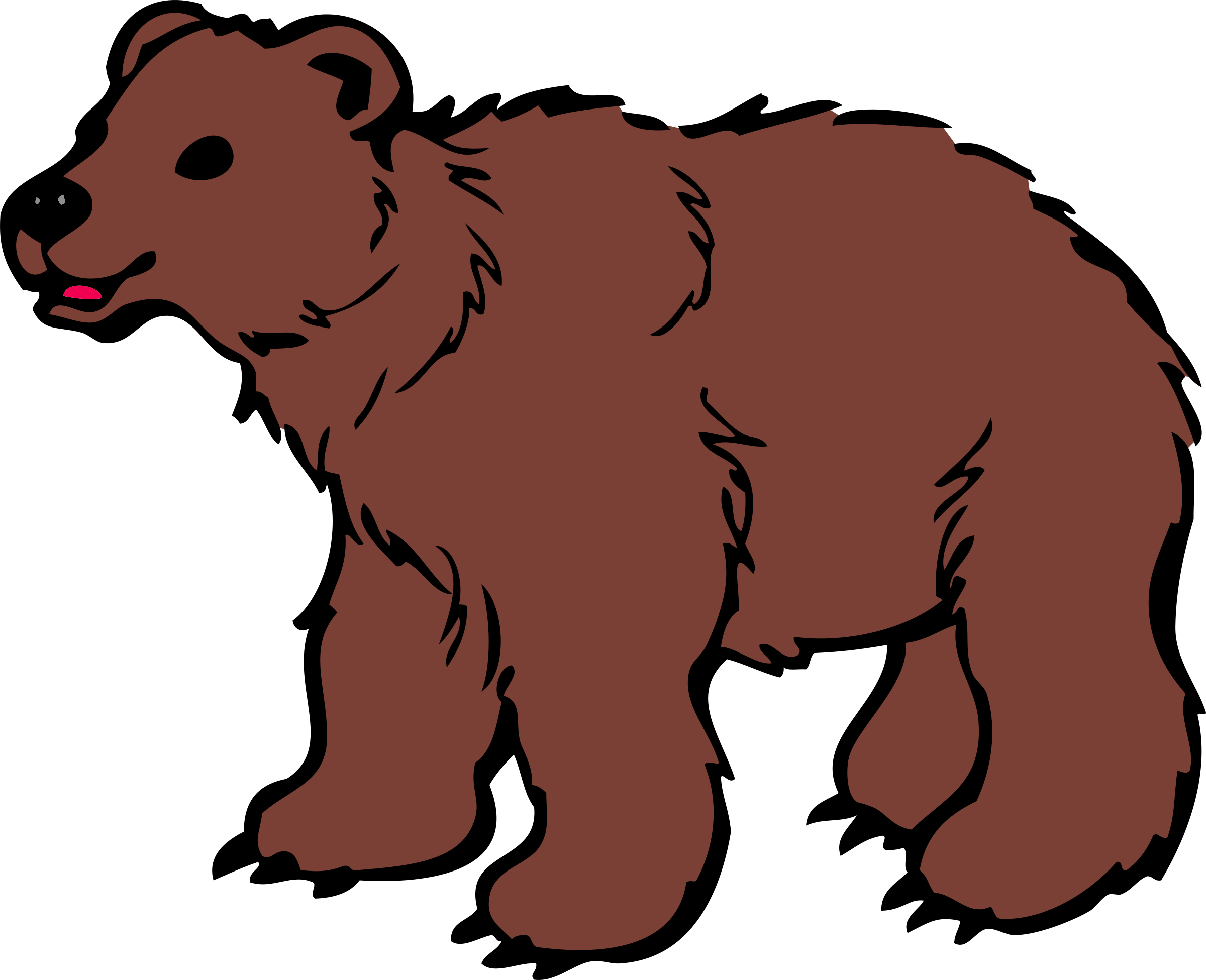 Bear Clipart Png - Brown Bear Clipart (2400x1951), Png Download