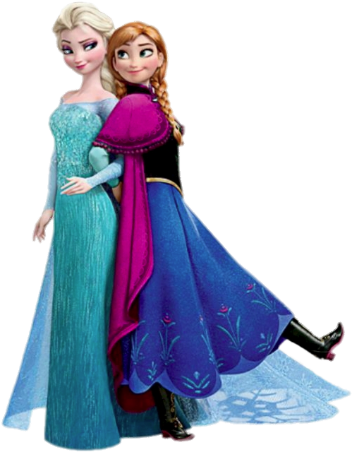 Elsa And Anna Silhouette - Reine Des Neige Elsa Et Anna (517x651), Png Download