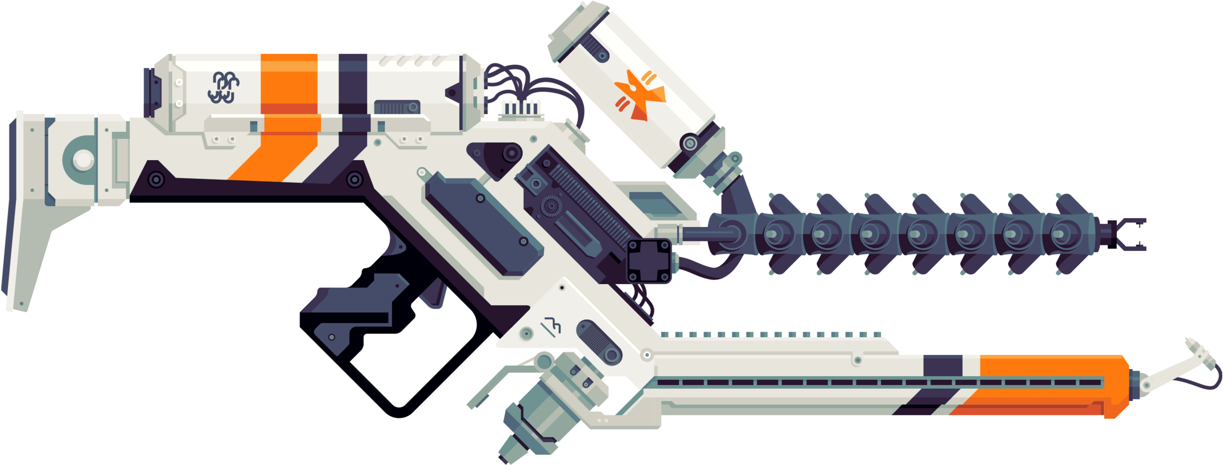 Flat Design - Weapon (2500x1161), Png Download