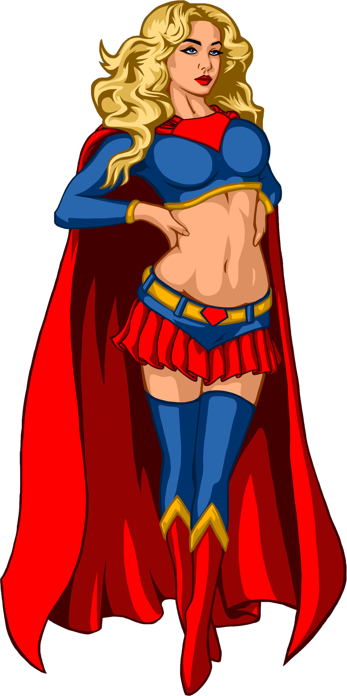 Banner Royalty Free Library Big Image Png - Female Superhero Cartoon Png (1107x2220), Png Download