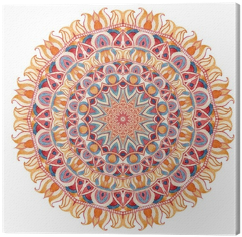 Watercolor Mandala With Sacred Geometry - Gallery Direct Watercolor Mandala I, White (400x400), Png Download