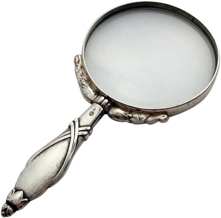 Drawing Magnification Lens Download - Vintage Magnifying Glass Transparent (765x765), Png Download