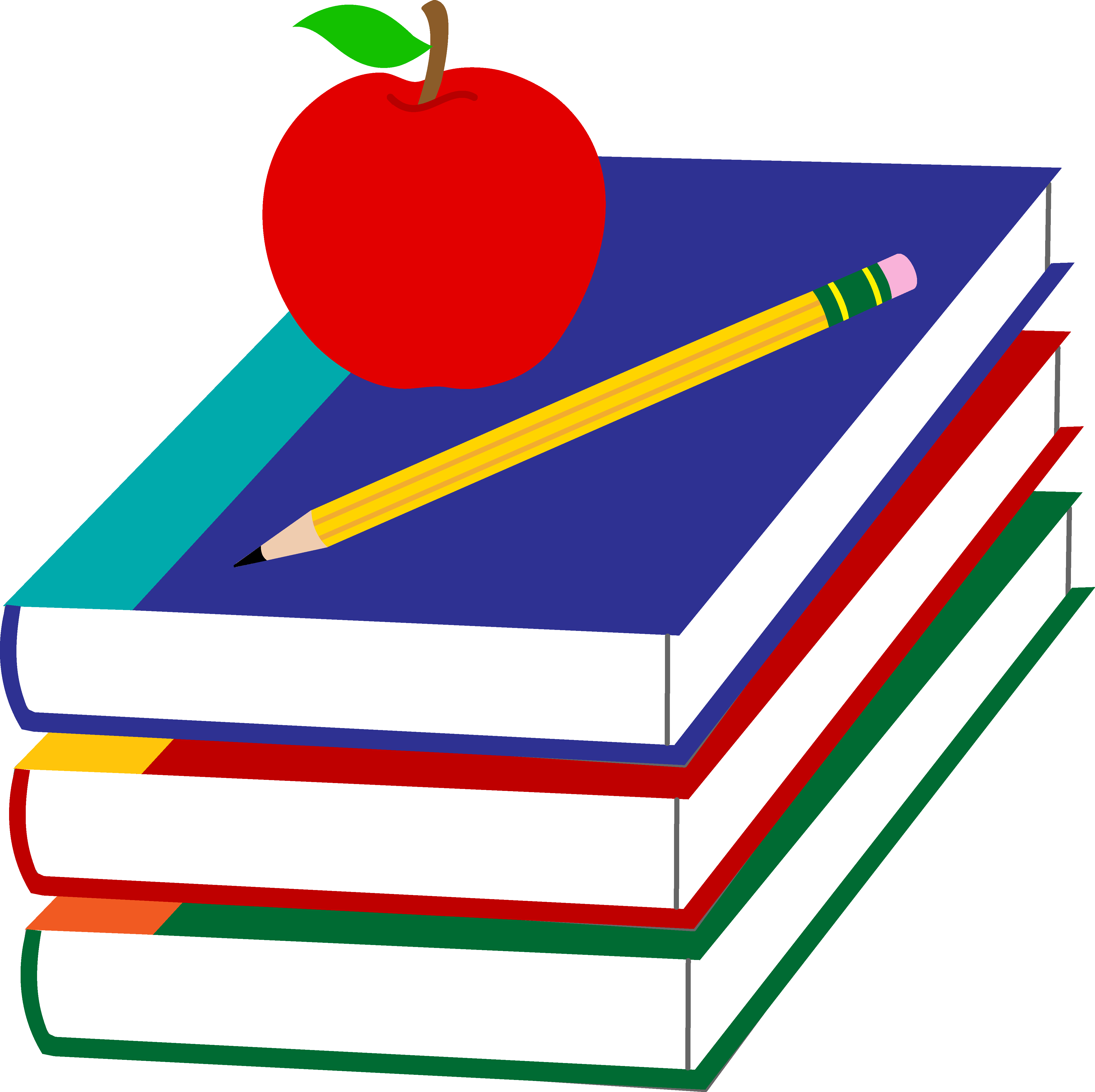 Covered Clipart School Book - Book Clipart (4461x4450), Png Download