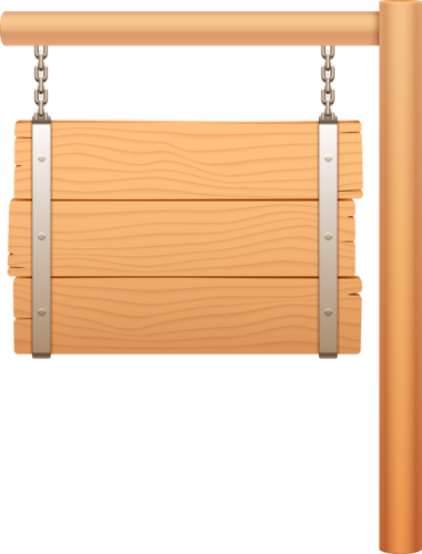 Wooden Hanging Sign * - Placas De Madeira Pendurada Png (381x500), Png Download