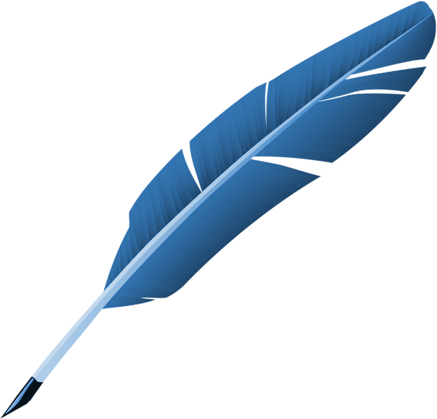 Blue Feather Quill Pen - Blue Feather Pen (1800x1800), Png Download