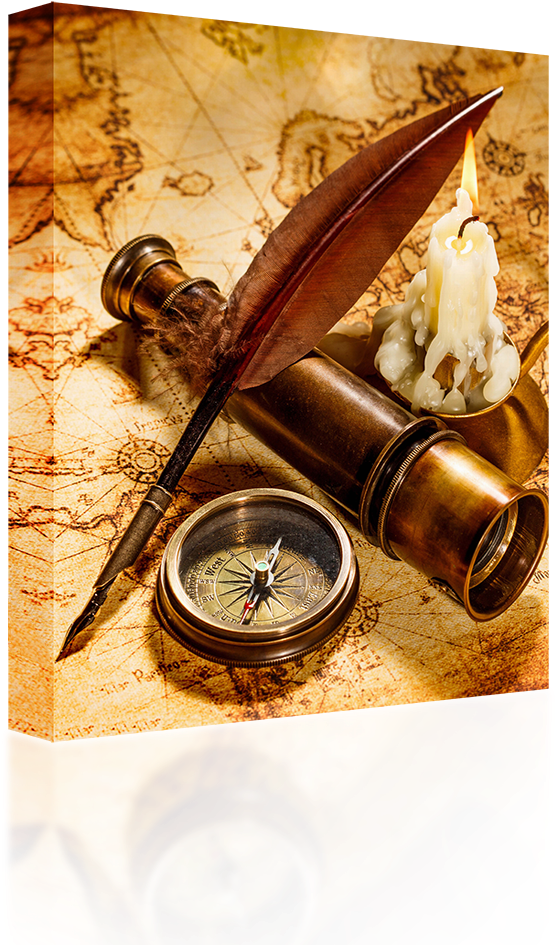 Vintage Quill Pen - Cartas De Navegacion Antiguas (1024x1024), Png Download