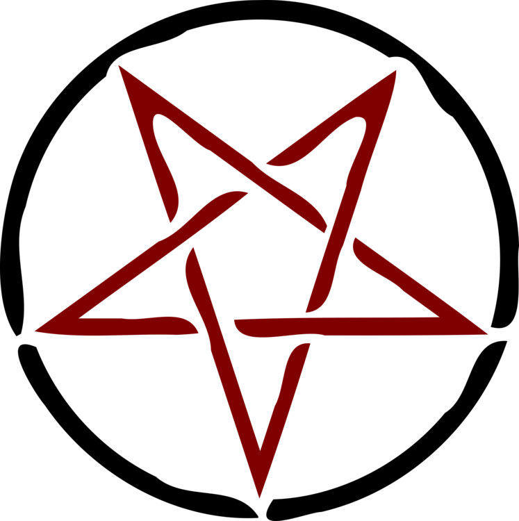 Pentagram Pentacle Satanism Wicca Sigil Of Baphomet - Pentagram Clip Art (747x750), Png Download