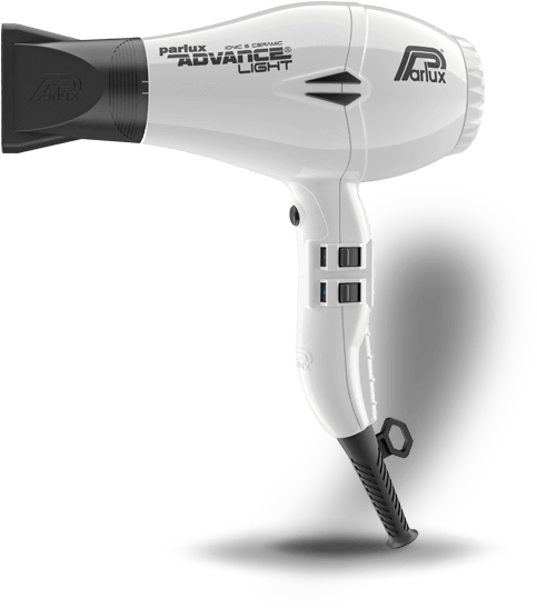 Parlux Advance Light Hair Dryer - Parlux Advance Light Ceramic Ionic Hair Dryer - White (531x555), Png Download