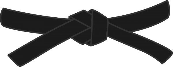 Black Belt - Black Belt Clip Art (600x232), Png Download