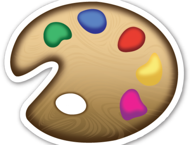 Palette Clipart Real Artist - Emoji De Pintura (640x480), Png Download