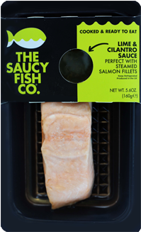 Where To Buy - Saucy Fish Co. Herb Crusted Atlantic Salmon With Lemon (517x361), Png Download