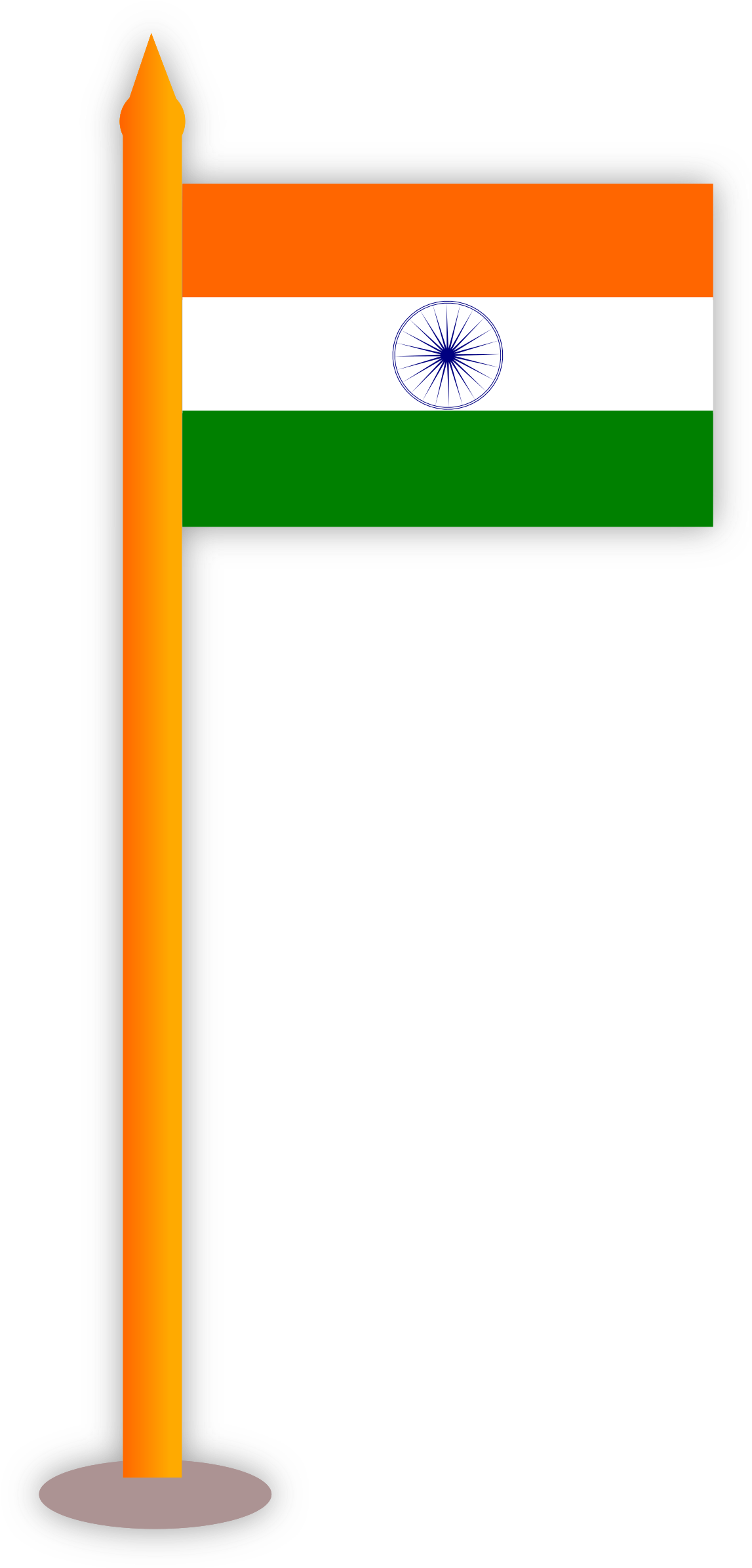 Clipart Indian Flag - National Flag Of India Clipart (1147x2400), Png Download