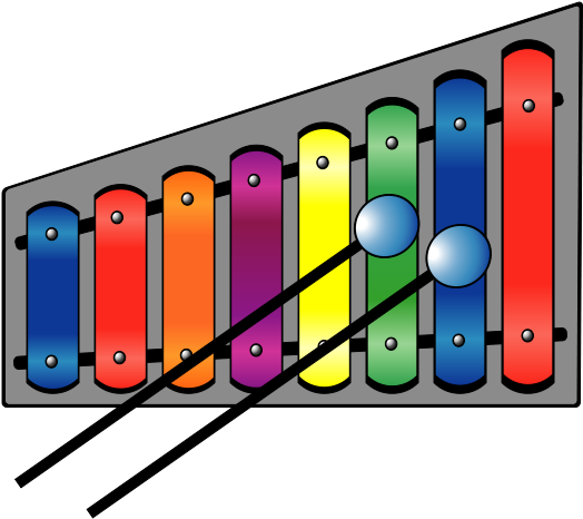 Xylophone - Xylophone Clipart (553x472), Png Download