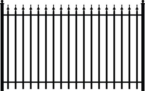 Iron Fence Png - Wrought Iron Fence Png (476x300), Png Download