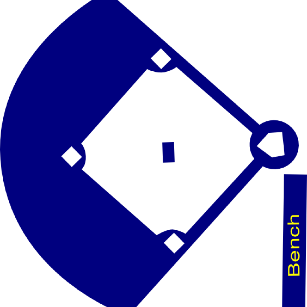 Baseball Field Clipart Bear Clipart Hatenylo - Baseball Field Silhouette (1024x1024), Png Download