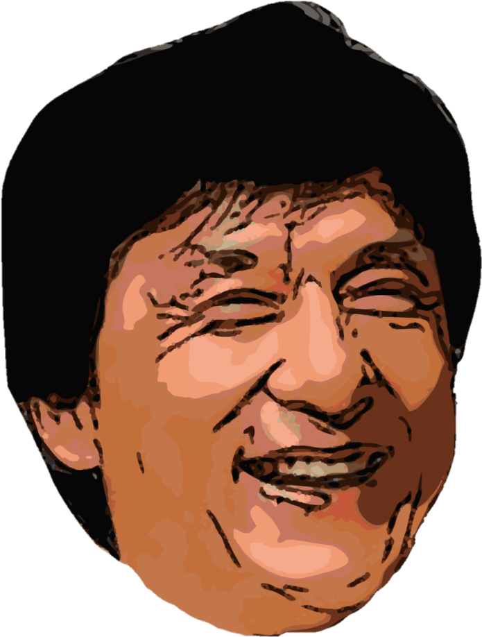 Jackie Chan - Jackie Chan Cartoon Face (764x1024), Png Download