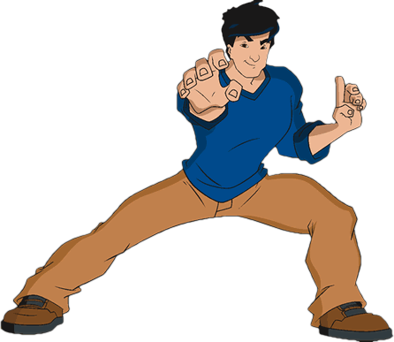 Jackie - 1 - Jackie Chan Cartoon Png (446x387), Png Download