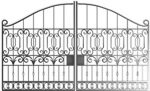 Estate Gates, Garden Gates, Side Gates, Drive Gates - Metal Work Gates (538x317), Png Download