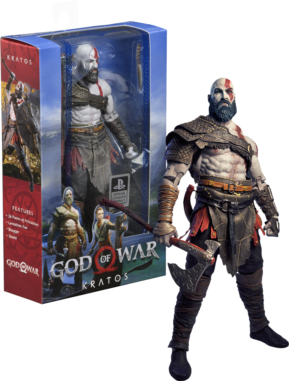 God Of War - God Of War Kratos 7 Action Figure (985x1300), Png Download