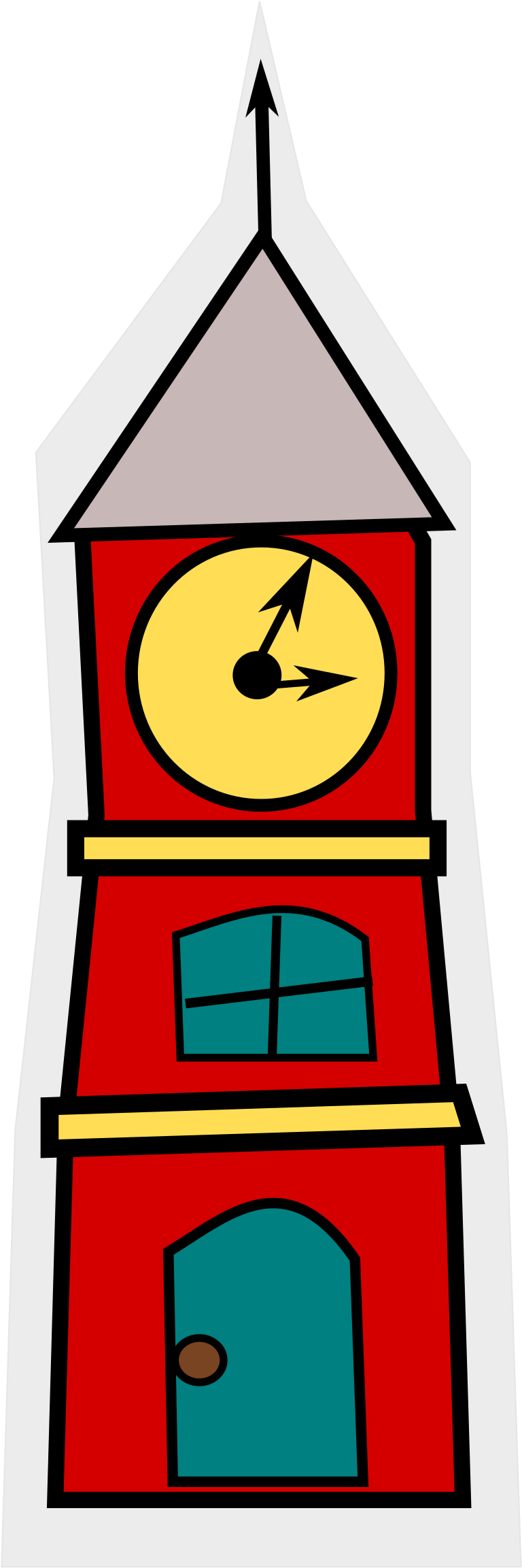 Grandfather Clock Clipart At Getdrawings - Clock Tower Clipart Png (808x2400), Png Download