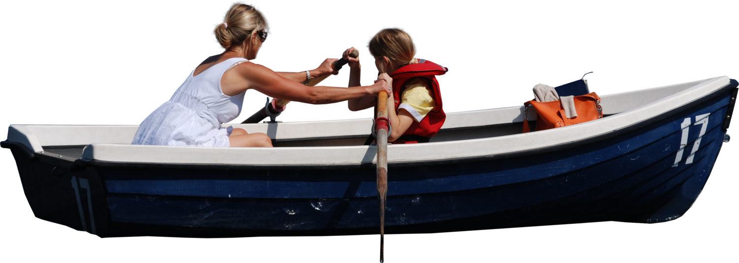 People Rowing Boat Png (841x300), Png Download