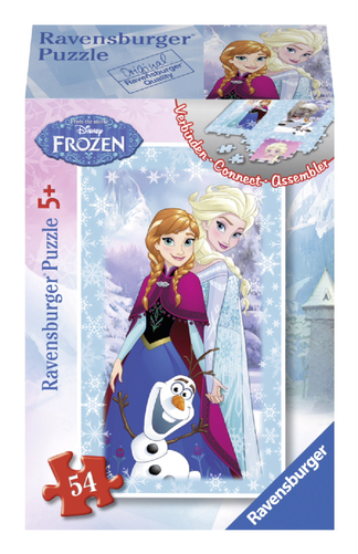 Disney Frozen® Puzzle, Elsa/anna/olaf - Ravensburger 73055 - Display Frozen Minipuzzle - 45 (500x500), Png Download