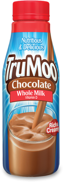Trumoo Whole Chocolate Milk - Trumoo 2% Milk, Chocolate - 12 Fl Oz Bottle (547x900), Png Download