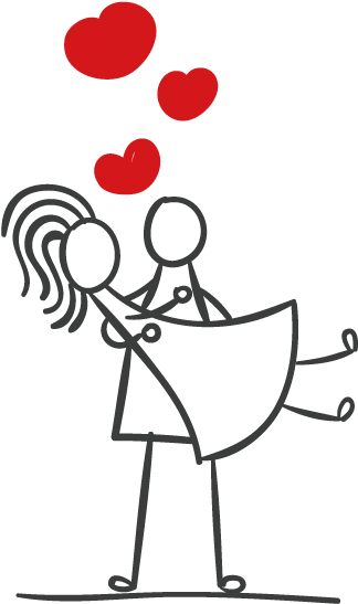 Stick Figure Couple Png (596x596), Png Download