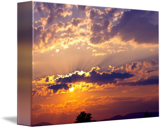 Sun Drawing Across The Virginia Sky By Manuel Arrington - Drawing (650x517), Png Download