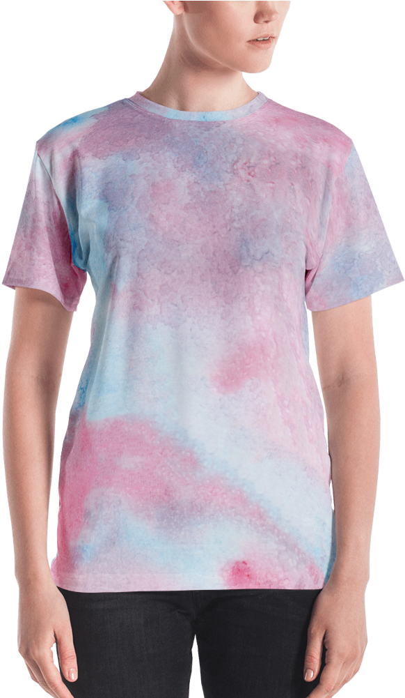 Frozen Sunrise Watercolor Women's T Shirt T Shirt Zazuze (1000x1000), Png Download
