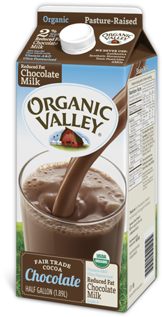 Chocolate Milk, Reduced Fat 2%, 64 Oz - Organic Valley Milk (320x480), Png Download