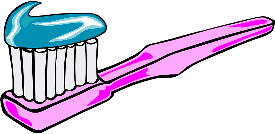 Cartoon Image Of Toothbrush (600x289), Png Download