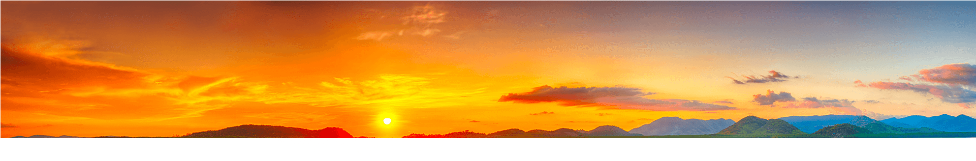 Sunrise Ford Fontana - Artland Glasbild Sonnenuntergangspanorama Landschaften (1920x499), Png Download