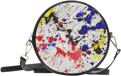 Blue & Red Paint Splatter Round Sling Bag - Miraculous Ladybug Marinette Purse (500x500), Png Download