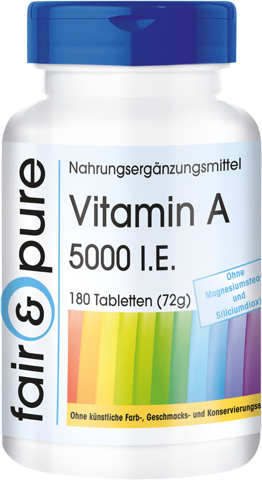 Vitamin A 5000 I - Bottle (610x1000), Png Download