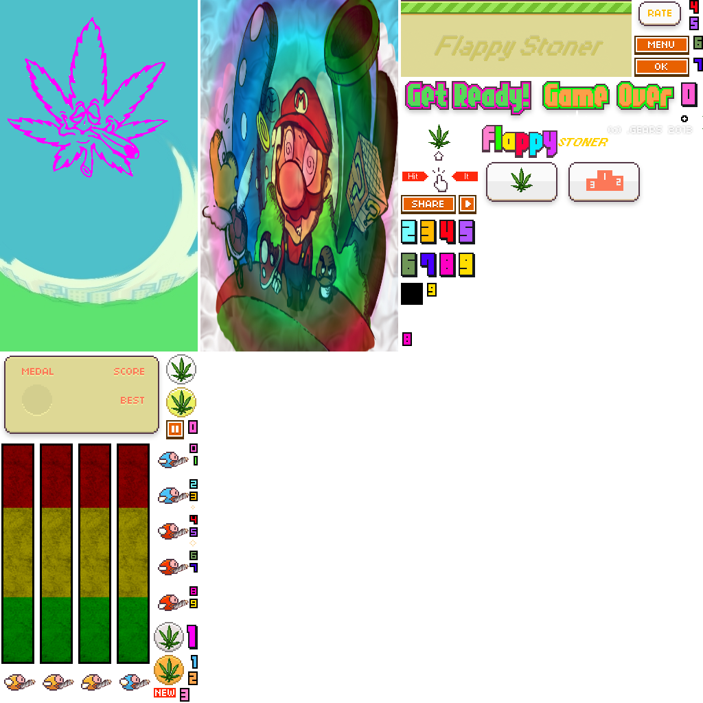 Flappy Stoner - Berner Cookies (1024x1024), Png Download